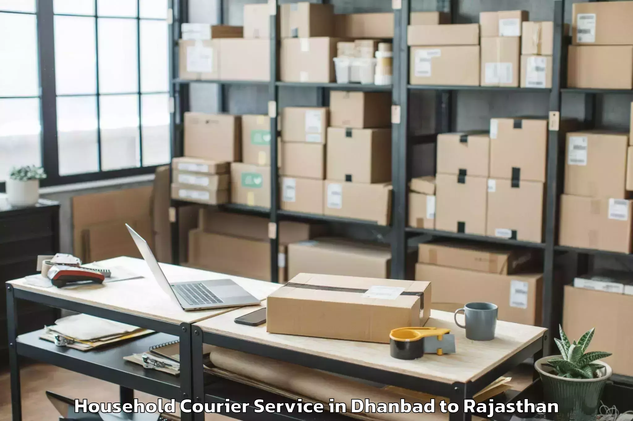 Affordable Dhanbad to Baran Household Courier